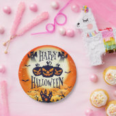 ハッピー幽霊のよく出るハロウィーン ペーパープレート (パーティー)