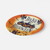 ハッピー幽霊のよく出るハロウィーン ペーパープレート (アングル)