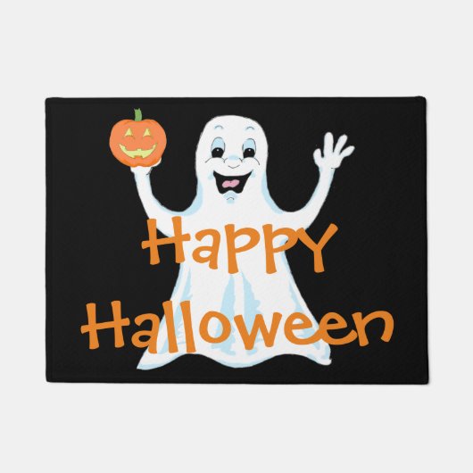 ハッピー幽霊ウェルカムマット ドアマット (正面)