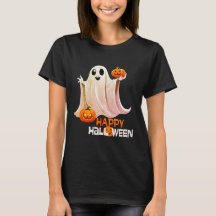 ハッピー幽霊ハッピーハローウィンTシャツ