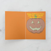ハッピー幽霊ハロウィングリーティングカード カード (内部)