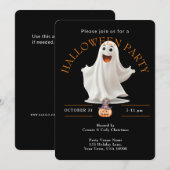 ハッピー幽霊ハローウィンパーティ 招待状 (正面/裏面)