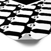 ハッピー幽霊ブラックハローウィンパーティ ポスター (角)
