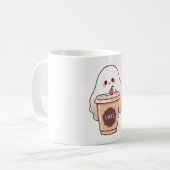 ハッピー幽霊ラブコーヒーステッカー コーヒーマグカップ (正面左)