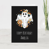 ハッピー幽霊レトロヒッパイヴィベ誕生日 カード (正面)