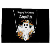 ハッピー幽霊レトロヒッパイヴィベ誕生日 ラージペーパーバッグ (裏面)