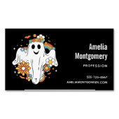 ハッピー幽霊レトロヒッパイヴィベ マグネット名刺 (正面)