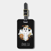 ハッピー幽霊レトロヒッパイヴィベ ラゲッジタグ (正面縦)