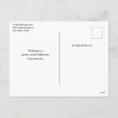 ハッピー幽霊レトロヒッパイヴィーベハロウィーン シーズンポストカード (裏面)