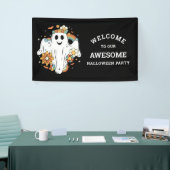 ハッピー幽霊レトロヒッパイヴィーベハロウィーン 横断幕 (トレードショー)