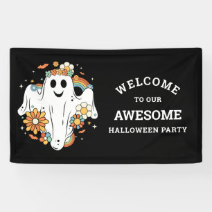 ハッピー幽霊レトロヒッパイヴィーベハロウィーン 横断幕