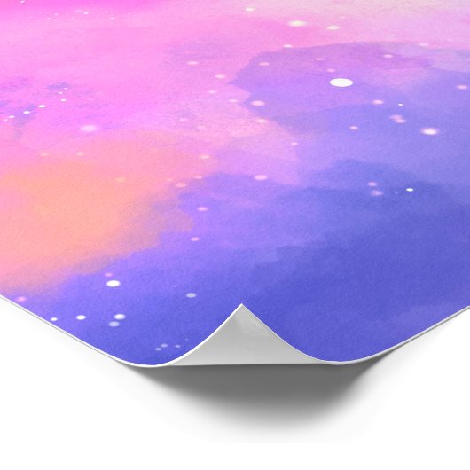 ハッピー引用文オンザコズミック宇宙抽象デザイン ポスター (角)