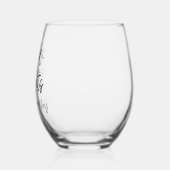 ハッピー思考の名前をパーソナライズされた飲む ステムなしワイングラス (左)