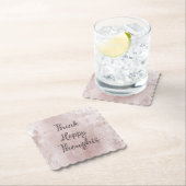 ハッピー思考埃っぽいバラ赤面ピンク ペーパーコースター (インサイチュ)