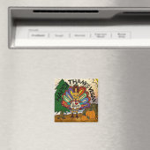 ハッピー感謝していビーガン感謝祭トルコ マグネット (インサイチュ (食洗機))