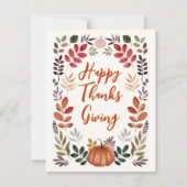 ハッピー感謝祭かぼちゃと紅葉 シーズンカード (正面)