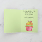 ハッピー感謝祭かぼちゃのカップケーキ カード (内部)