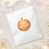 ハッピー感謝祭かぼちゃの水色 フェイバーバッグ (クリップ留めされた状態)