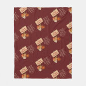 ハッピー感謝祭かぼちゃの秋紅葉 フリースブランケット (正面)