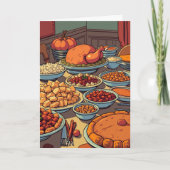 ハッピー感謝祭と秋の恵み カード (正面)