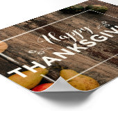 ハッピー感謝祭のカボチャ ポスター (角)