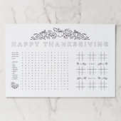 ハッピー感謝祭の子供たちの活動の着色ランチョンマット ペーパーパッド (正面)