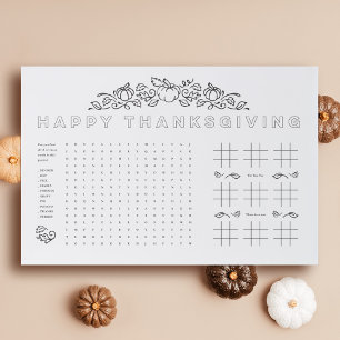 ハッピー感謝祭の子供たちの活動の着色ランチョンマット ペーパーパッド