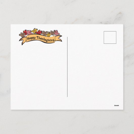 ハッピー感謝祭の巡礼者フクロウ シーズンポストカード (裏面)