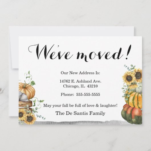 ハッピー感謝祭の新しいホームアナウンス 案内状