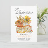 ハッピー感謝祭の新しいホームカボチャの収穫移動 案内状 (スタンド正面)