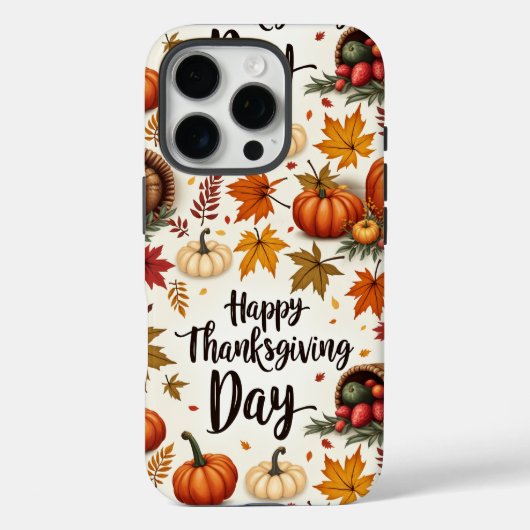 ハッピー感謝祭の日ケースメイトiPhone 16プロポー Case-Mate iPhoneケース (裏面)