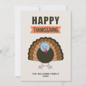 ハッピー感謝祭の日トルコ感謝の休日 カード (正面)