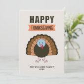 ハッピー感謝祭の日トルコ感謝の休日 カード (スタンド正面)