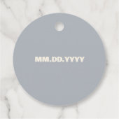 ハッピー感謝祭の日ホワイトカボチャ フェイバータグ (裏面)