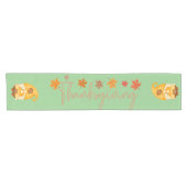 ハッピー感謝祭の格言離れ、紅葉 ショートテーブルランナー (横)