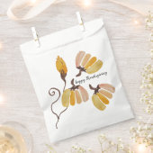 ハッピー感謝祭の水色カボチャ フェイバーバッグ (クリップ留めされた状態)