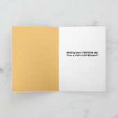 ハッピー感謝祭の猫インコロナウイルス顔マスク シーズンカード (内部)