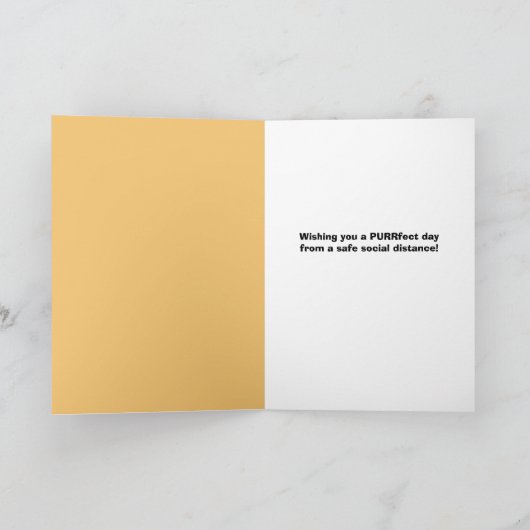 ハッピー感謝祭の猫インコロナウイルス顔マスク シーズンカード (内部)