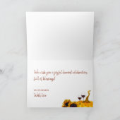 ハッピー感謝祭ひまわりカボチャ感謝祭 シーズンカード (内部)