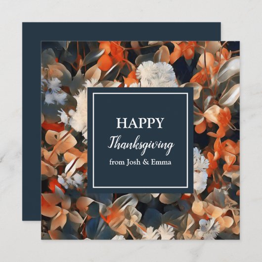 ハッピー感謝祭エレガントフローラ秋の脚本 シーズンカード (正面/裏面)
