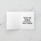 ハッピー感謝祭エンジェルグリーティングカード カード (内部)