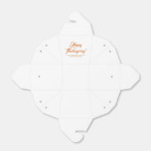 ハッピー感謝祭オレンジスパイスカスタムスクリプト文字 フェイバーボックス (折り畳みなし)