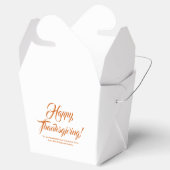 ハッピー感謝祭オレンジスパイスカスタムスクリプト文字 フェイバーボックス (オープン)