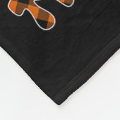 ハッピー感謝祭カエルの衣装トルコ紅葉 フリースブランケット (角)