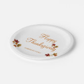 ハッピー感謝祭カスタムの家族の名前 ペーパープレート (アングル)