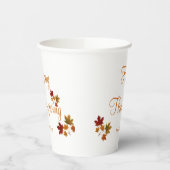 ハッピー感謝祭カスタムの家族の名前 紙コップ (左)