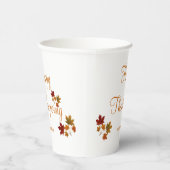 ハッピー感謝祭カスタムの家族の名前 紙コップ (右)