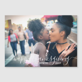 ハッピー感謝祭カスタムフォトマグネットカード