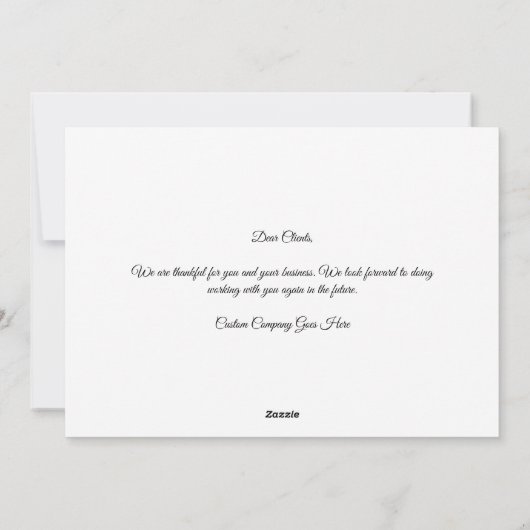 ハッピー感謝祭カスタム会社秋カボチャ シーズンカード (裏面)