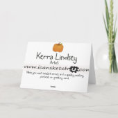 ハッピー感謝祭カップルペお洒落ア シーズンカード (裏面)